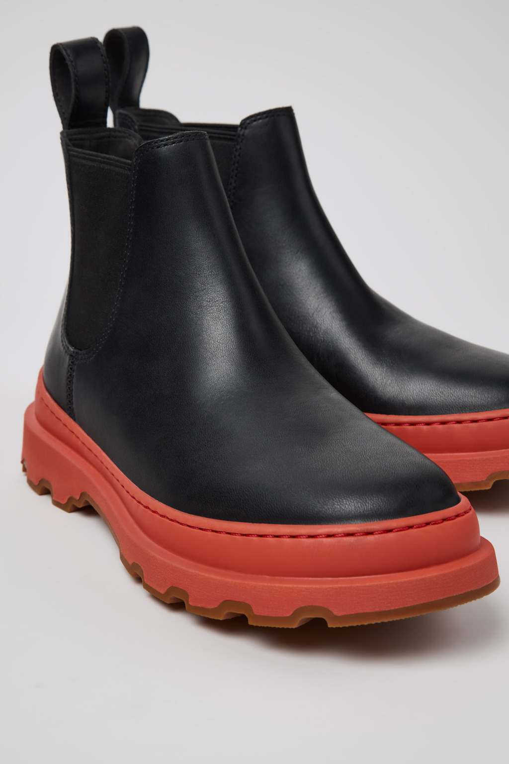 Brutus+ Black Leather Ankle Boots for Women.