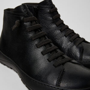 Peu Serra 360º Durable  Black Leather Ankle Boots for Women.