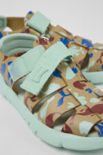 Oruga Multicolored Leather/Textile Sandal