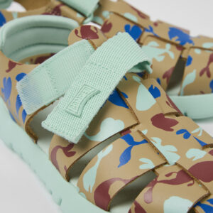 Oruga Multicolored Leather/Textile Sandal