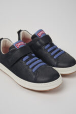 Runner Blue Leather Sneakers for kids.