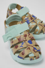 Oruga Multicolored Leather/Textile Sandal
