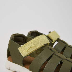Oruga Multicolor Leather and Textile Closed Sandals for Kids.