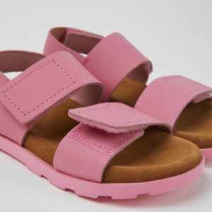 Brutus Sandal Pink leather sandals for kids