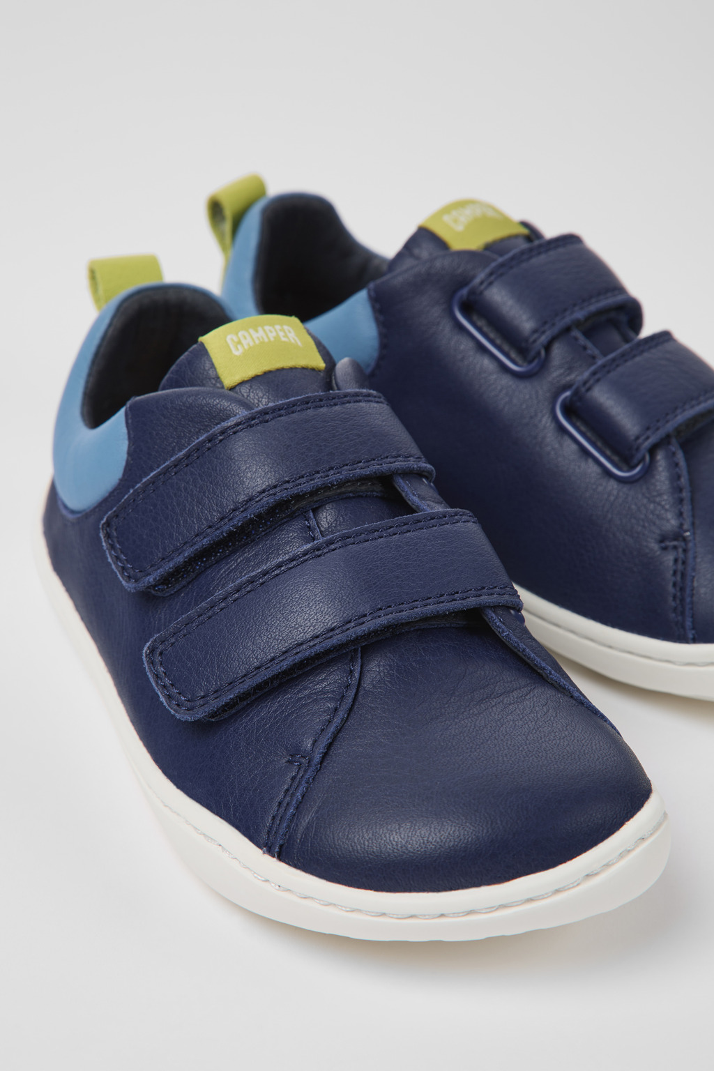 Peu Blue leather shoes for kids