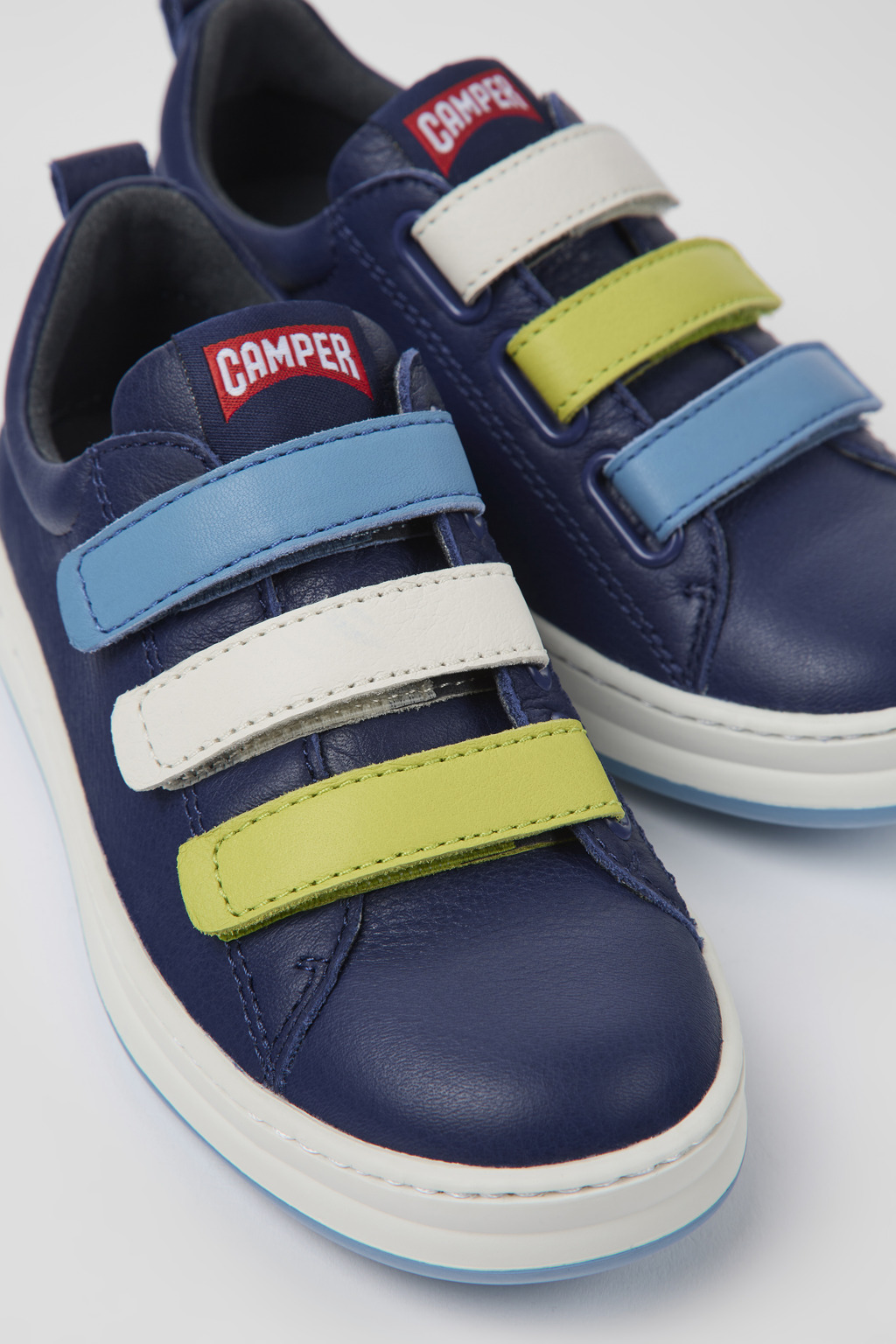 Twins Blue leather sneakers for kids