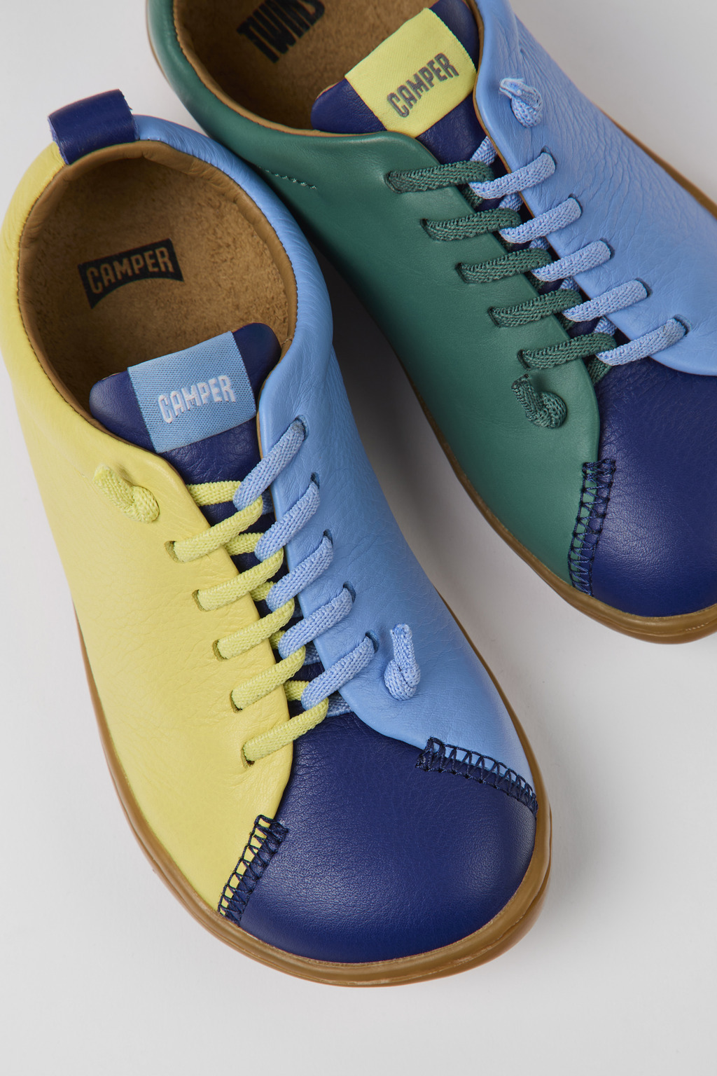 Twins Multicolored leather lace-up shoes