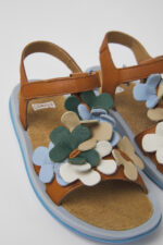 Twins Multicolored leather sandals for kids