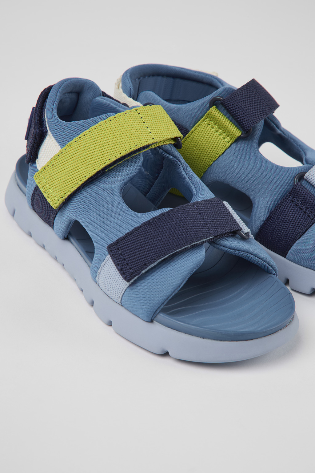 Twins Blue textile sandals for kids