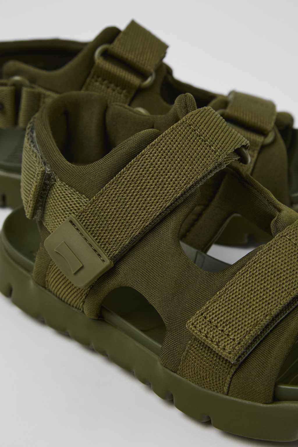 Oruga Green Textile 2-Strap Sandal