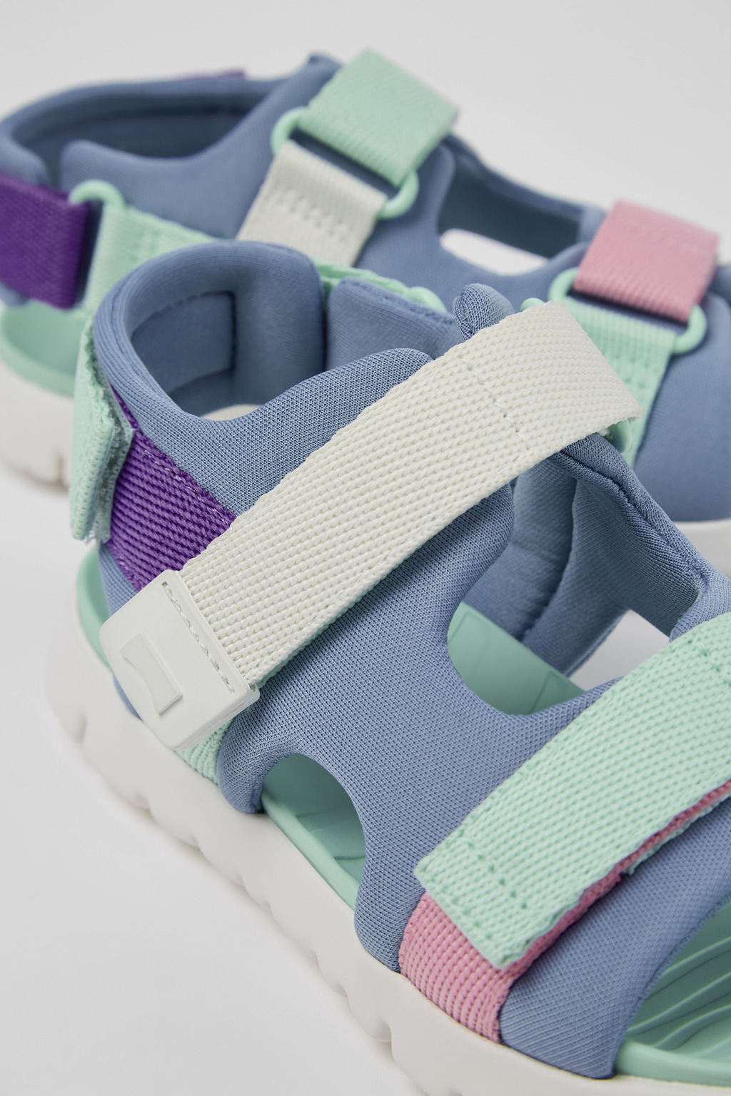 Twins Multicolored Textile 2-Strap Sandal
