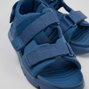 Oruga Blue Textile Sandals for Kids.