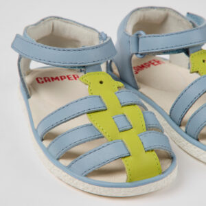 Miko Blue and green leather sandals for kids