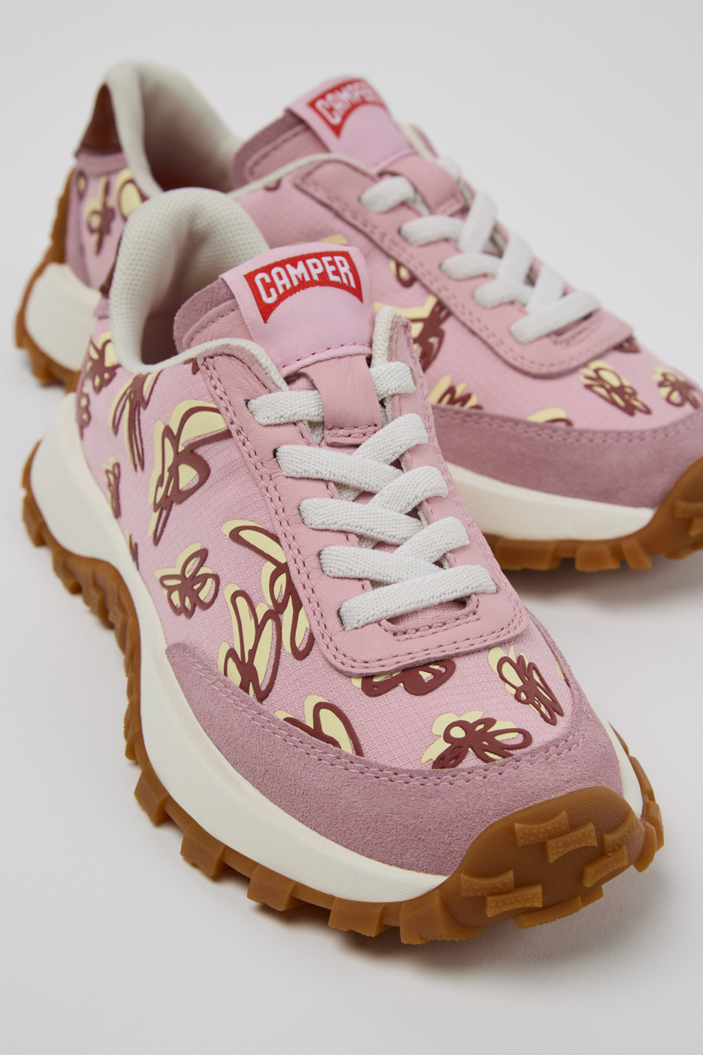 Drif Trail Multicolor Recycled PET and Nubuck Sneakers for Kids.