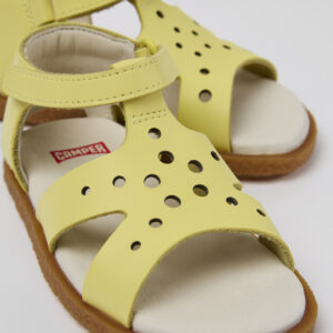 Twins Yellow Leather Sandal