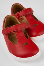 Twins Red Leather T-Strap Shoe