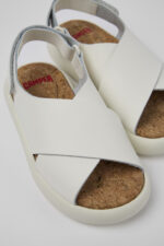 Pelotas Flota White Leather X-Strap Sandal