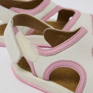 Bicho White Leather 2-Strap Sandal