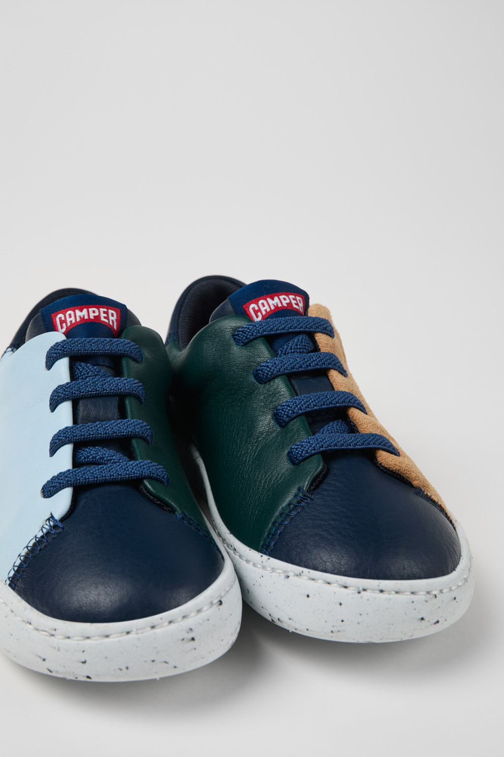 Twins Multicolor leather and nubuck sneakers for kids