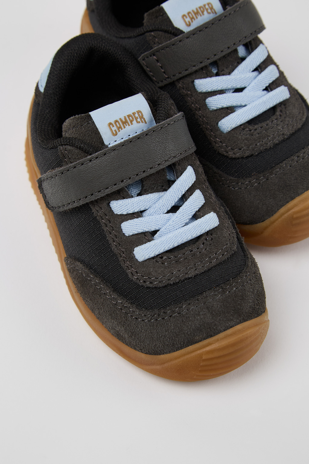 Dadda Black textile and nubuck sneakers for kids