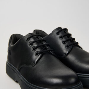Norte Black Leather Shoes for Kids.