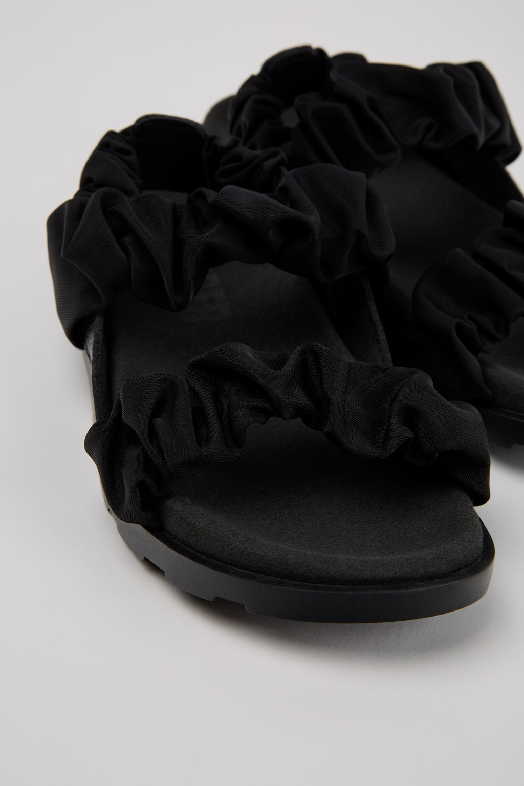 Brutus Sandal Black Leather and Recycled PET Sandals for Kids.