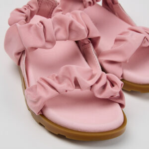 Brutus Sandal Pink Leather and Recycled PET Sandals for Kids.