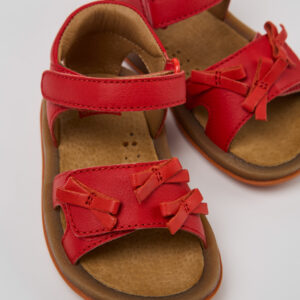 Twins Red Leather Kids' Sandal for Children.