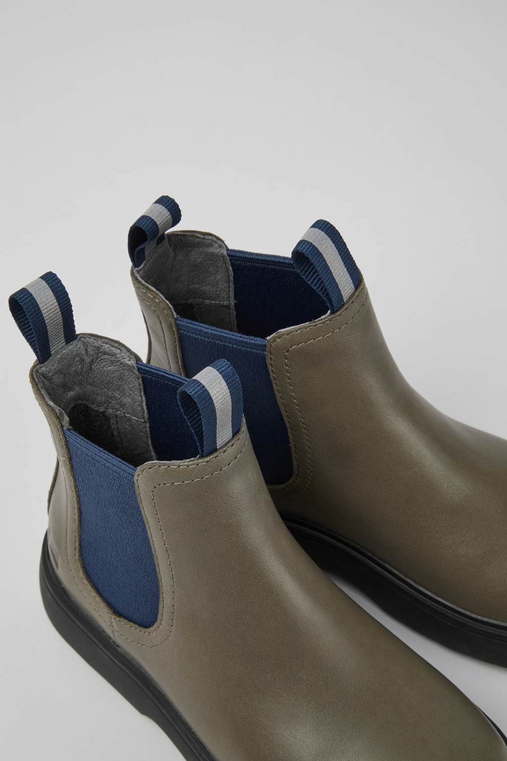 Norte Gray and blue ankle boots
