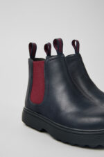 Norte Blue and burgundy leather boots for kids