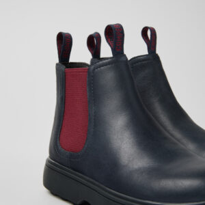 Norte Blue and burgundy leather boots for kids