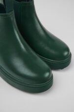Norte Green leather Chelsea boots  for kids