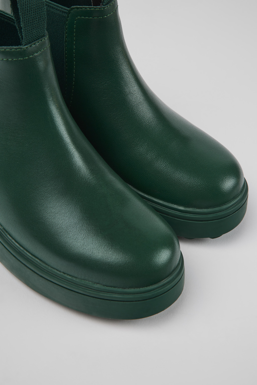 Norte Green leather Chelsea boots  for kids