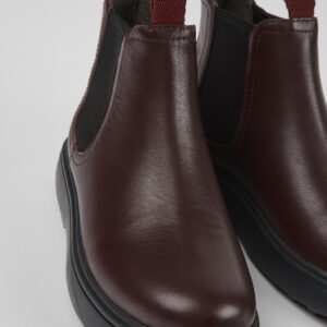 Norte Burgundy leather Chelsea boots for kids
