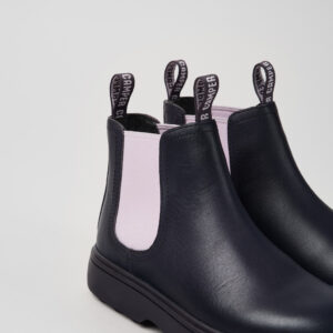 Norte Purple leather boots for kids