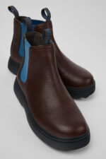 Norte Brown Leather Ankle Boots for Kids.
