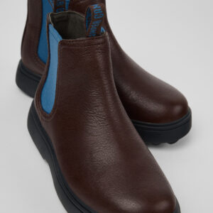 Norte Brown Leather Ankle Boots for Kids.