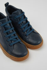 Kiddo Blue leather ankle boots