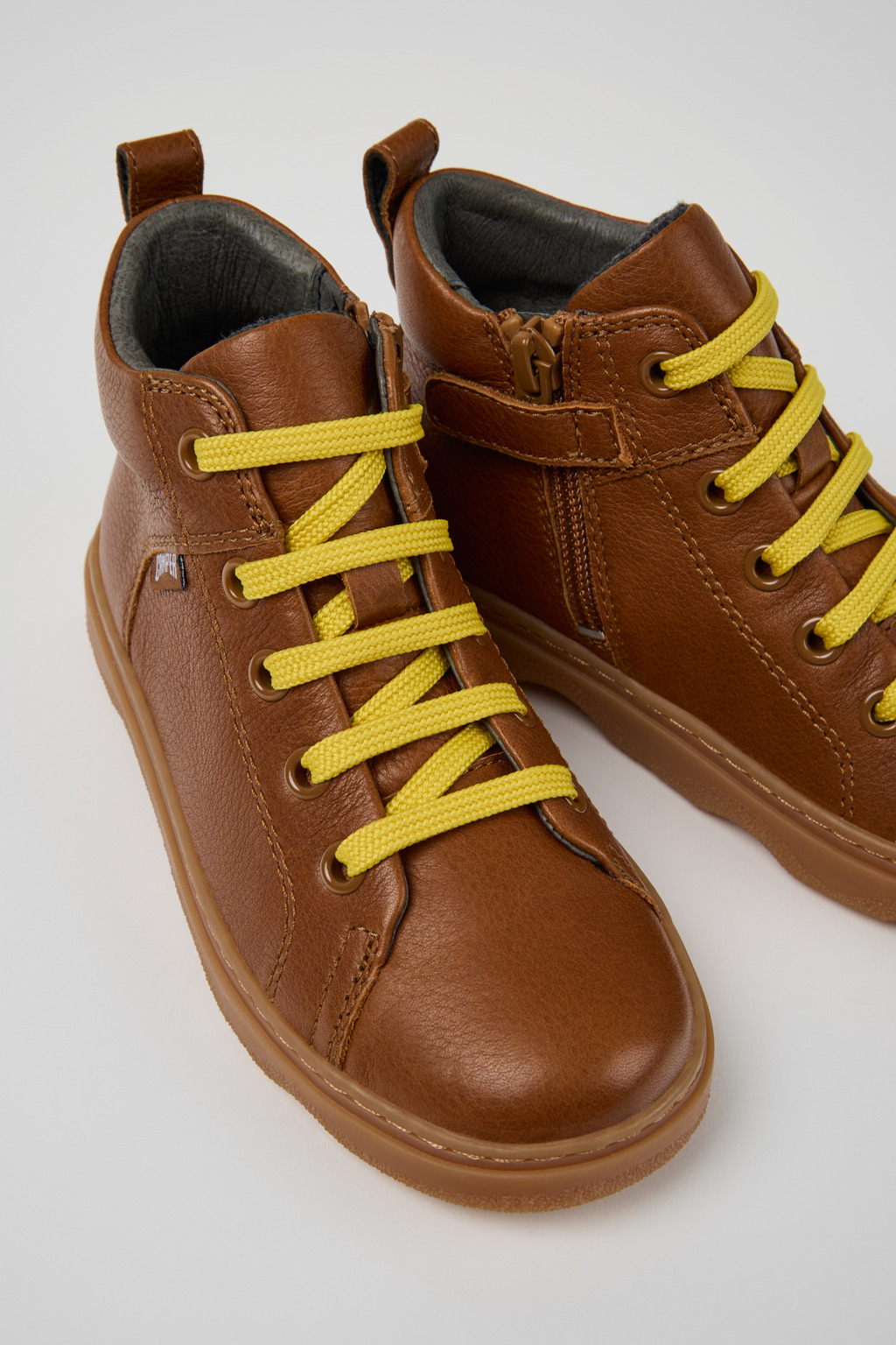 Kiddo Brown Leather Ankle Boots for Kids.