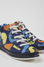 Twins Multi-colored leather and textile boots