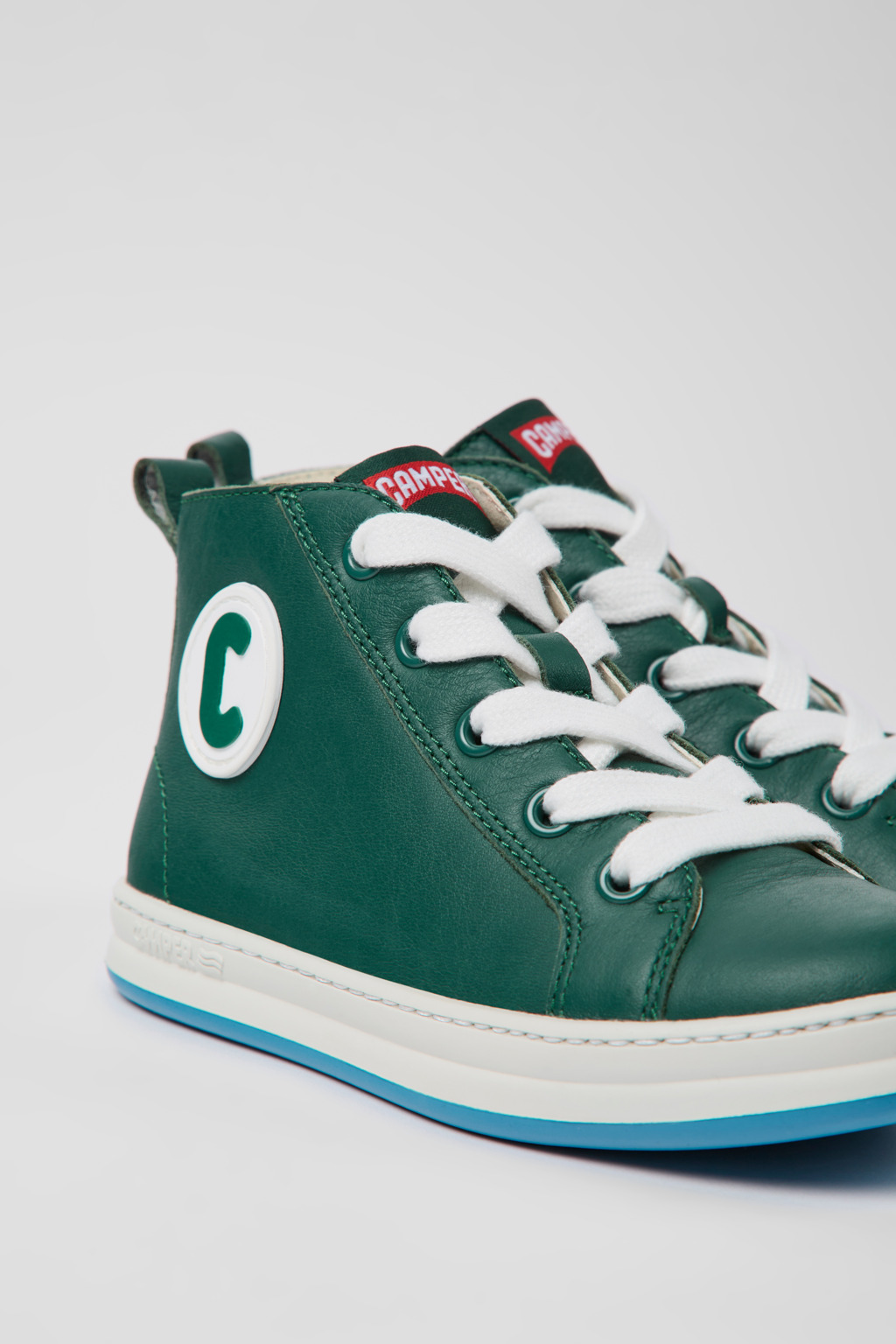 Runner Green leather sneakers for kids