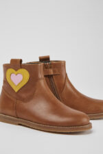 Twins Brown leather ankle boots