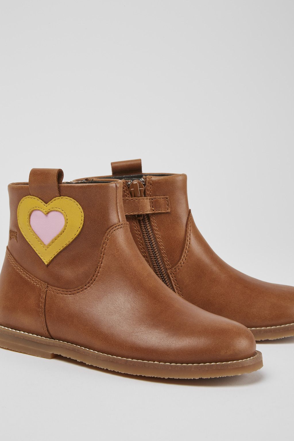 Twins Brown leather ankle boots