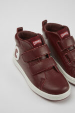 Runner Burgundy and white leather sneakers