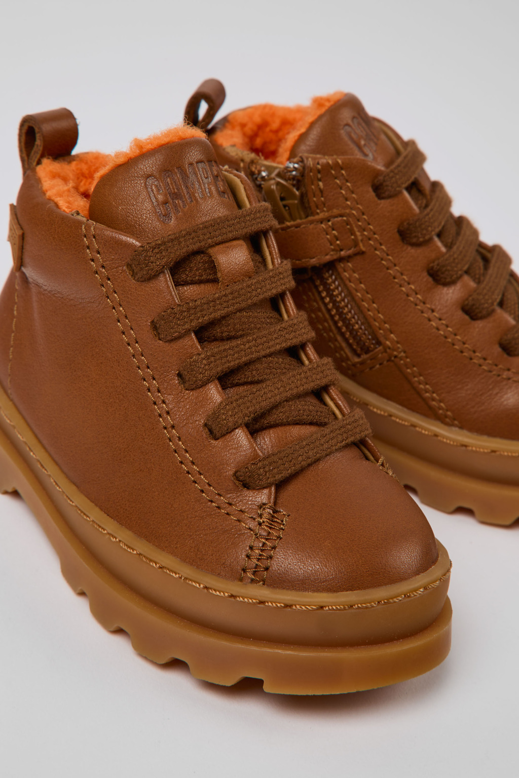 Brutus Brown leather lace-up boots