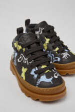 Twins Multicolor leather ankle boots for kids