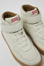 Runner White non-dyed leather sneakers