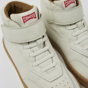 Runner White non-dyed leather sneakers