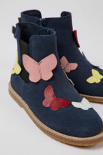 Twins Multicolored nubuck and leather zip-up boots