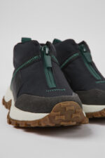 Drift Trail Black textile and leather sneakers for kids